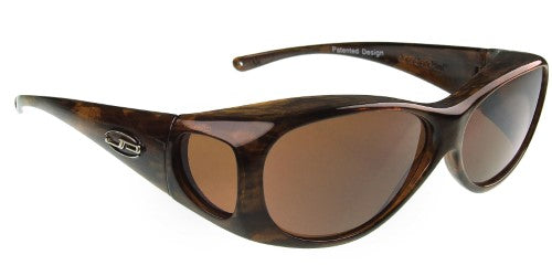 Fitovers Eyewear - Lotus - Fits Over Medium Frames Not Exceeding 141mm X 40mm - Brushed Horn/polarized Amber - Jonathan Paul