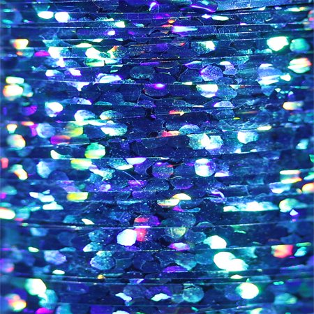 Veevus Holographic Tinsel - Small Teal - Hareline