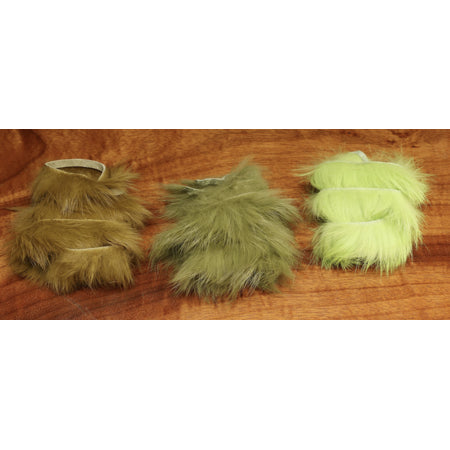 Hareline Rabbit Strips - Sculpin Olive - Hareline - [green]
