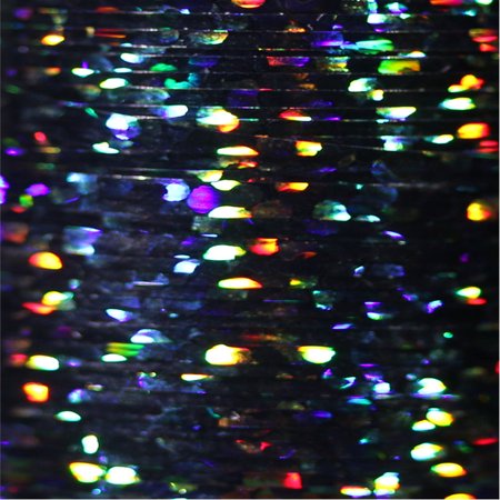 Veevus Holographic Tinsel - Medium Black - Hareline