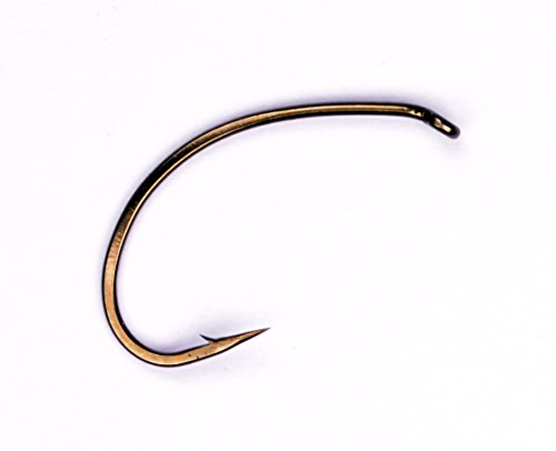 Daiichi 1130 Wide-Gape Scud Curved Shank Hooks - Bronze 10 - Daiichi - bronze - 10