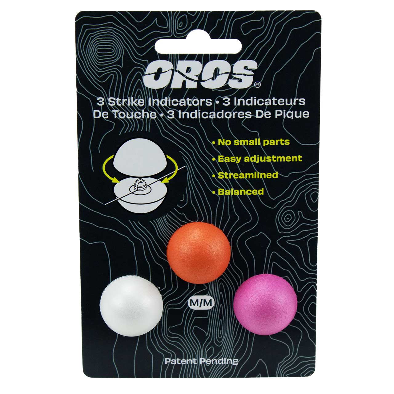 Oros Fly Fishing Screw-on Strike Indicator - 3 Pack - Multi-Color Medium - Oros Fly Fishing - multi-color - Medium