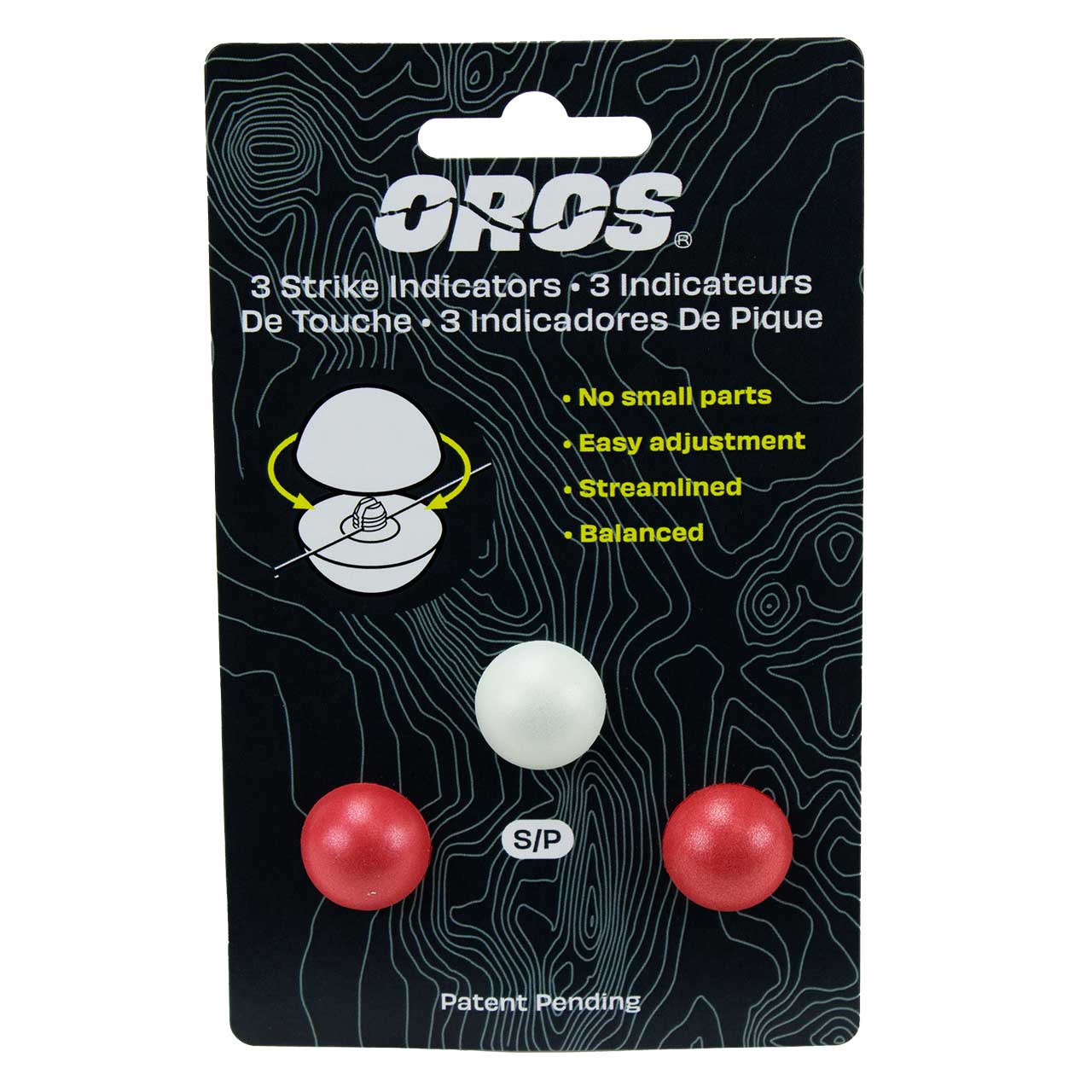 Oros Strike Indicator 3 Pack - Oros - red white - Small