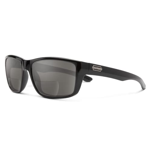 Suncloud Mayor 2.50 Reader Sunglasses - Black | Polar Gray - Suncloud - black - One Size