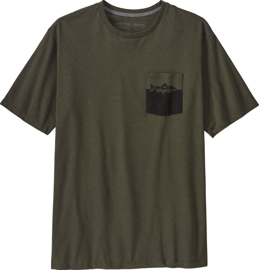 Patagonia Wild Waterline Responsibili-Tee Pocket T-Shirt - Men's - Patagonia - basin green - XXL