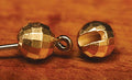 1/8 3mm Faceted Slotted Tungsten Beads Gold 20 Pack - Hareline Dubbin - gold - 1/8