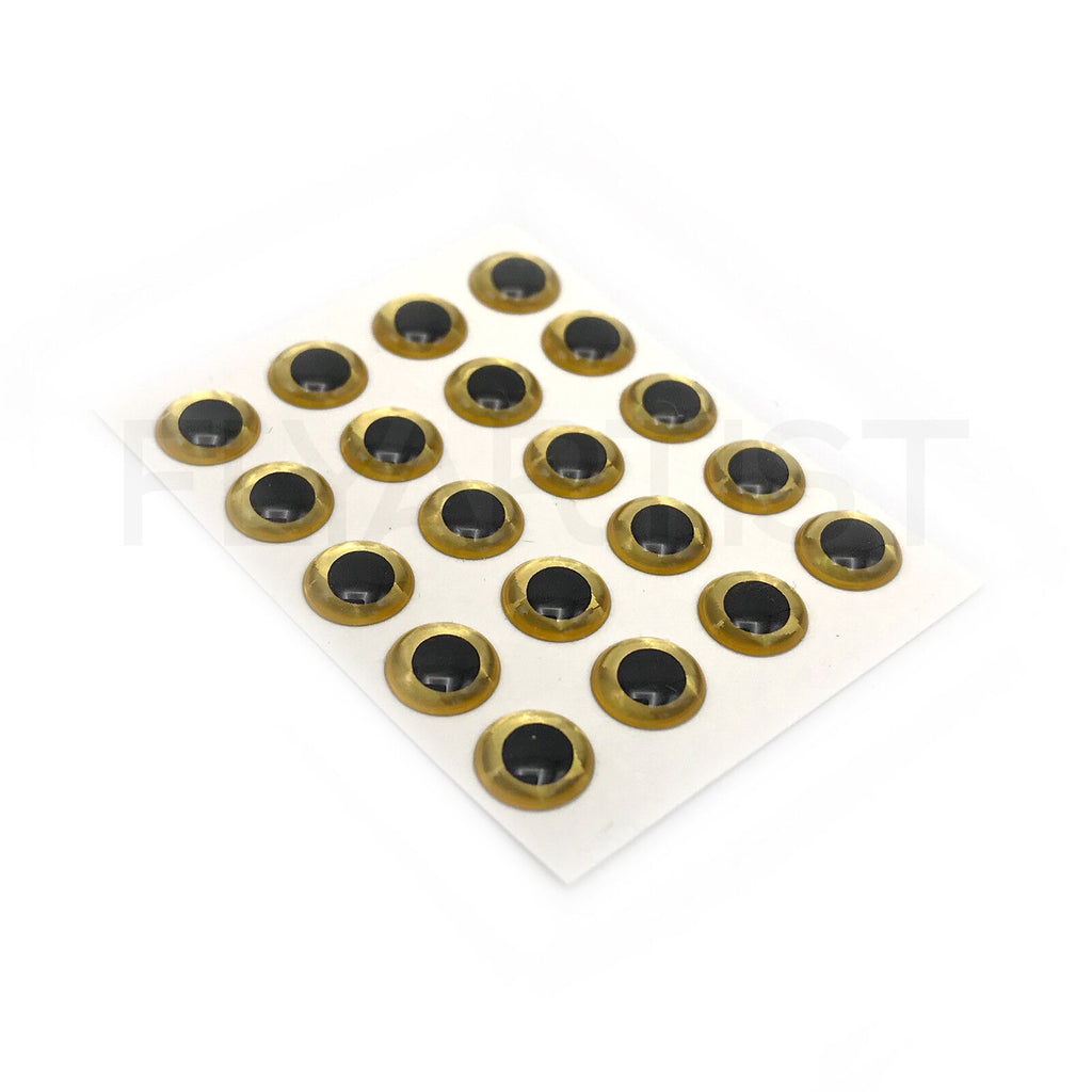 3D HOLOGRAPHIC FISH EYES - Fly Tying Fishing Lure Adhesive Stick-on Eyes NEW! - Hareline Dubbin, Inc. - your choice - 1/8, 5/