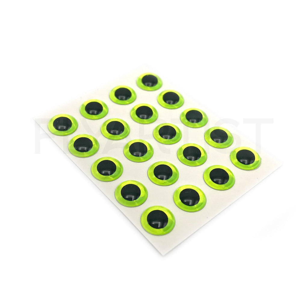 3D HOLOGRAPHIC FISH EYES - Fly Tying Fishing Lure Adhesive Stick-on Eyes NEW! - Hareline Dubbin, Inc. - your choice - 1/8, 5/