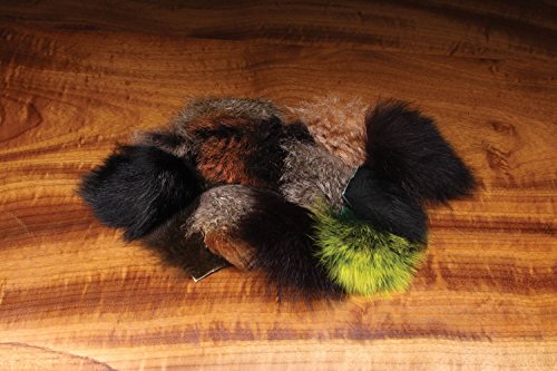 Hareline Ozzie Possum Fur Piece Black - Hareline Dubbin Inc - black